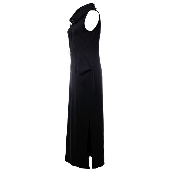 Women's Sleeveless Long Black Dress Size S Cowl Neck Size Slit NWT - Picture 6 of 7